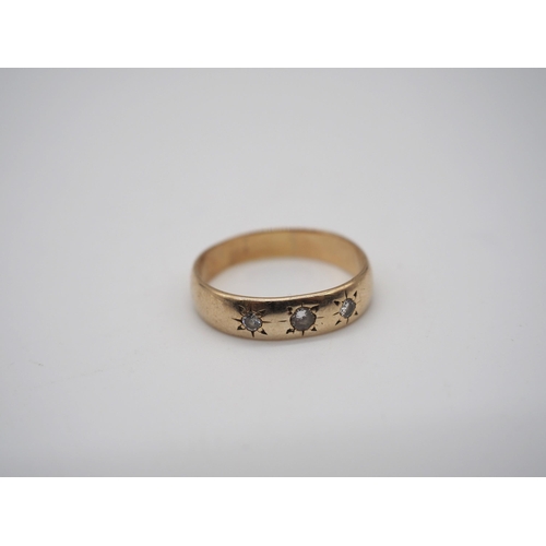 273 - Believed 9ct ring with 3 stones