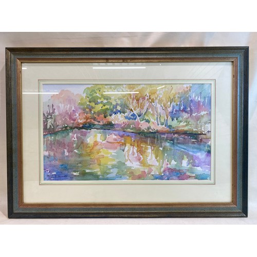 309 - Framed watercolour landscape by Audrey Robards 11½