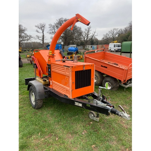 1304A - Timberwolf TW230DHB towable chipper. Showing 1003 hours.