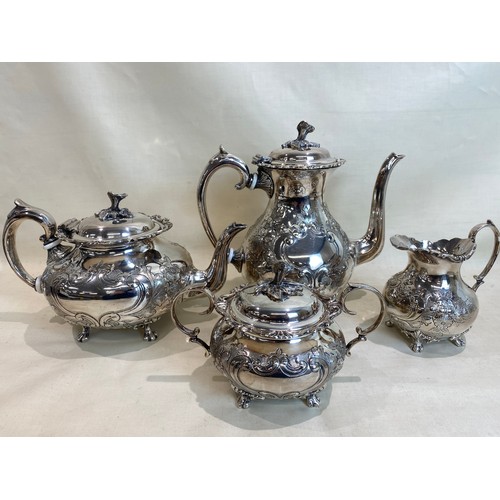 406 - John Turton silver plate tea set