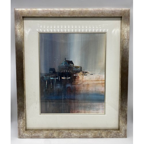 374A - Framed painting 'Tranquil Evening' by Colin Kent complete with valuation certificate 17½