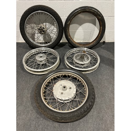 202 - Aluminium wheels and other various race wheels and tyres