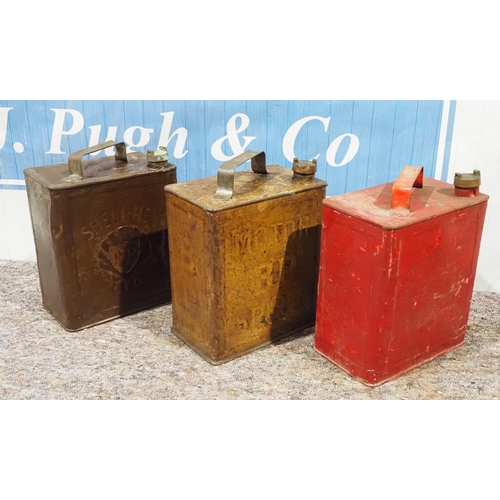 16 - Shell, BP and other one gallon petrol/spirit cans - 3