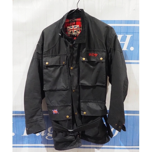 363 - Motorcycle wax jacket, size 46 Large