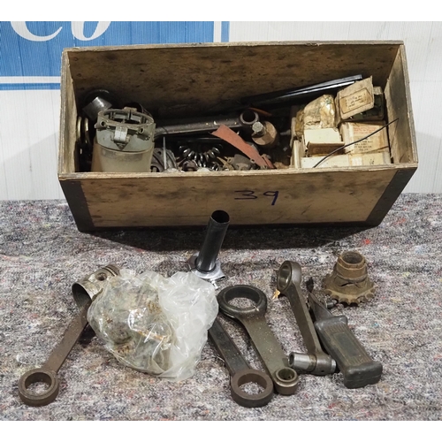 39 - British motorcycle and army boxed spares NOS