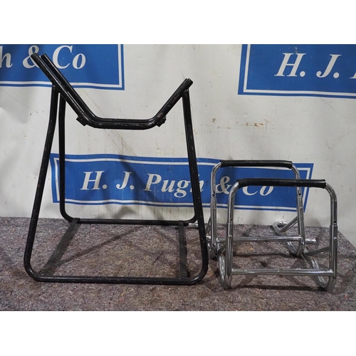 621 - Bike display stand and 2 small paddock stands