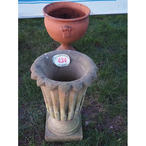 434 - Planter and urn