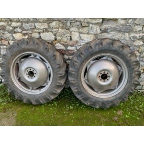 173 - Massey Ferguson 35 rear wheels and tyres 12.4x28 - 2