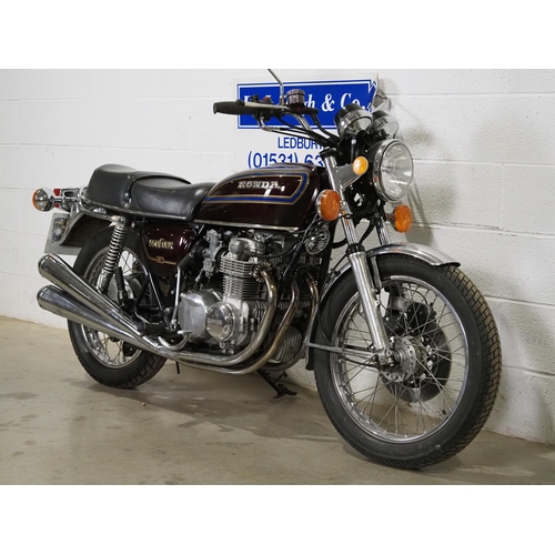 1011 - Honda 550 Four motorcycle. 1978. 550cc. 
Frame No. CB550K-2116743
Engine No. CB550E-2116797
Runs and... 