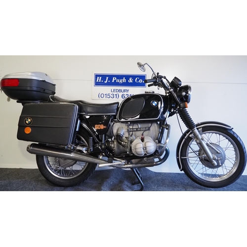 802 - BMW R60/6 motorcycle. 1976. 599cc
Frame No. 2961212
Engine No. 2961212
Property of a deceased estate... 
