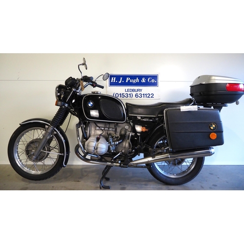 802 - BMW R60/6 motorcycle. 1976. 599cc
Frame No. 2961212
Engine No. 2961212
Property of a deceased estate... 