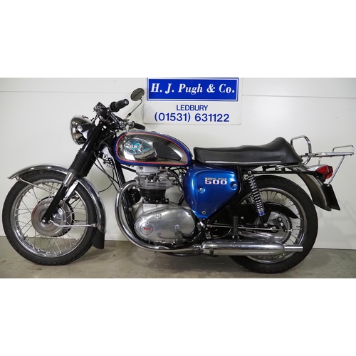 818 - BSA Royal Star 500 Motorcycle. 1970. 500cc
Frame no. PD.02751A50R
Engine no. PD.02751A50R
Running wh... 