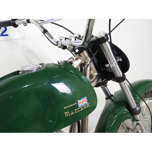 861 - Rickman Metisse Triumph trials bike.
Frame No. 4741
Engine No. BE11372T120R
New frame, bodywork, whe... 