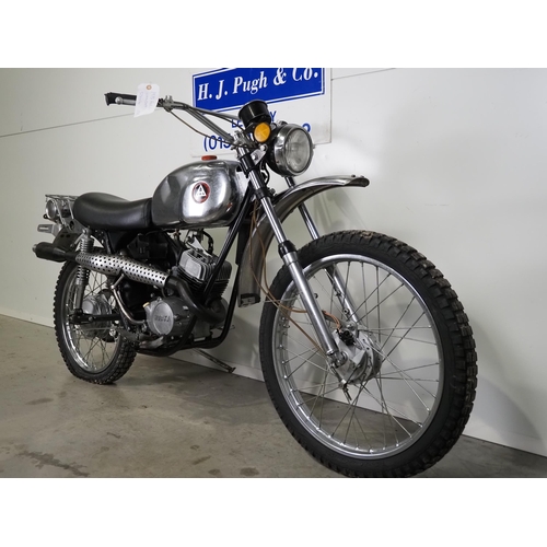 863 - Hodaka Wombat enduro bike. 1973. 123cc.
Frame No. C11332
Engine No. H11610
Runs but requires recommi... 