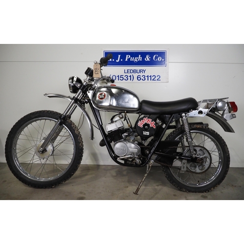 863 - Hodaka Wombat enduro bike. 1973. 123cc.
Frame No. C11332
Engine No. H11610
Runs but requires recommi... 