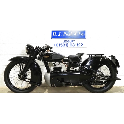 875 - Francis Barnett Cruiser motorcycle. 1934. 247cc
Frame No. BB 29680
Engine No. BYF 815 (Doesn't match... 