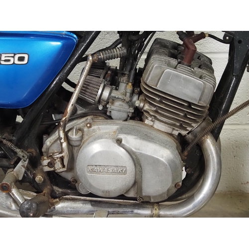 880 - Kawasaki KH250 triple motorcycle. 1977. 249cc. 
Frame No. KH250B-009169
Engine No. S1E056975
Engine ... 