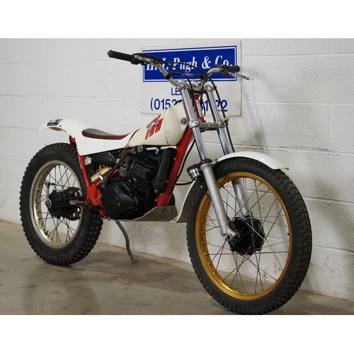 886 - Yamaha TY250 trials bike. 
Frame No. 59N-002284
Engine No. 59N-002284
UK supplied bike. Runs and rid... 