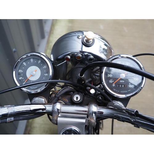935 - BSA A65 Lightning motorcycle. 650cc
Frame No. CE03470A65
Engine No. AE03498A65L
Engine turns over. C... 