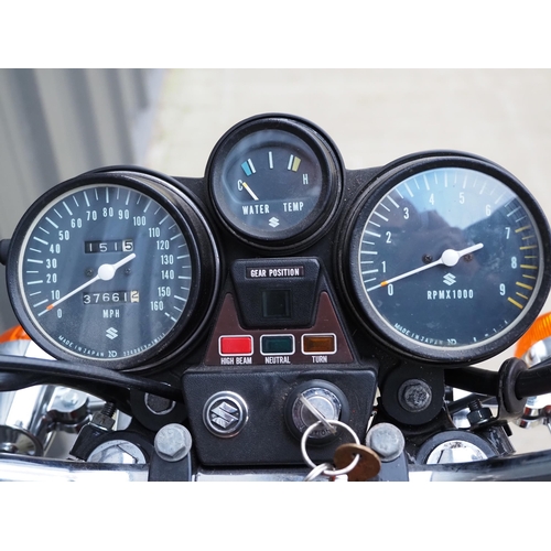 943 - Suzuki GT750 motorcycle. 1974. 750cc
Frame No. GT750 - 47947
Engine No. GT750-52152
Runs and rides. ... 