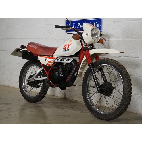 984 - Yamaha DT50 trail bike. 1991. 49cc. 
Frame No. 5M6077695
Engine No. 5M6077695
In running order. Last... 