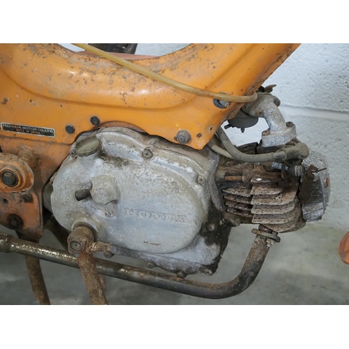 986 - Honda PC50 moped project. 
Engine is free. 
Reg. RGW 56L. No docs. No key.