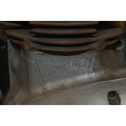 507 - Triumph T100 Unit engine with crankshaft, cam, rockers. No pistons, con rods or gearbox