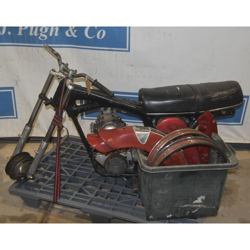 515 - Honda CD175 Engine, frame, forks etc