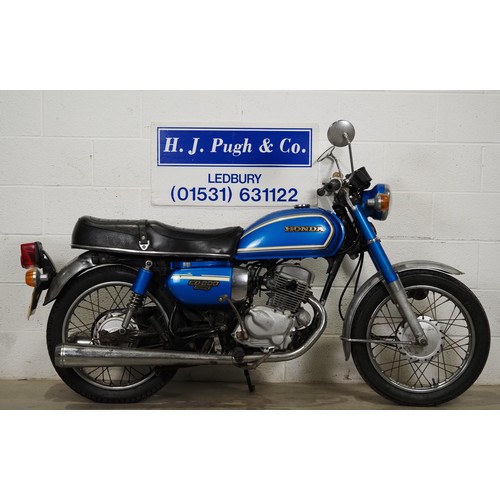 982 - Honda motorcycle. 1980. 198cc. 
Frame No. MA012012802
Engine No. MA01E2029124
Engine turns over with... 