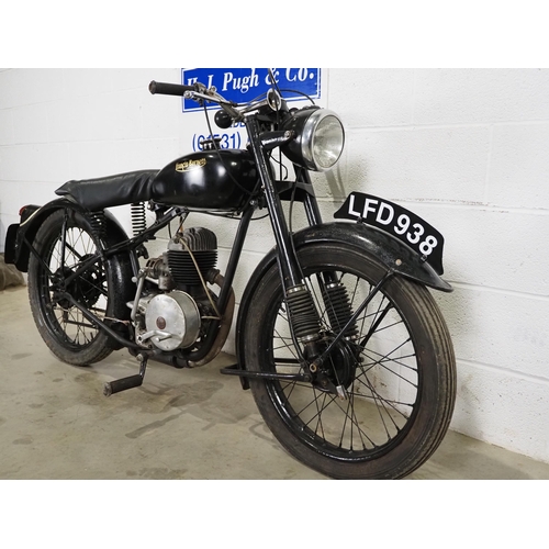 1014 - Francis Barnett Rigid Falcon motorcycle. 1951. 197cc. 
Frame No. RM55262J
Engine No. 207A37332D 
Las... 