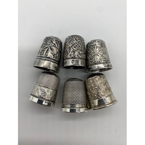 415 - Silver thimbles - 6