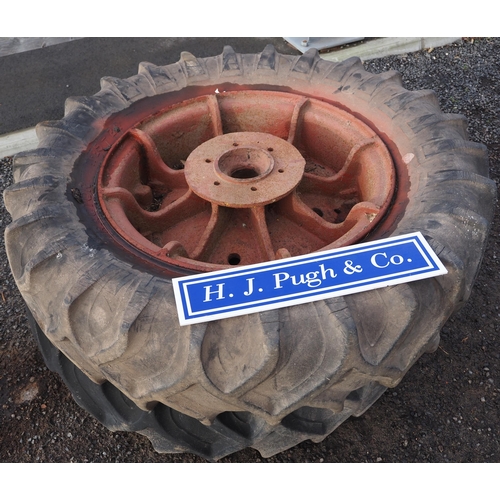 26 - Fordson rear wheels and tyres 11.25-24 - 2