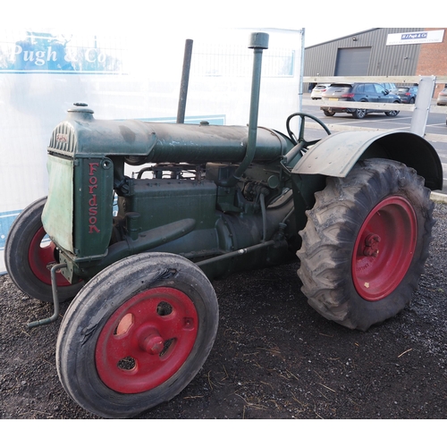 35 - Fordson Standard Tractor, Petrol paraffin, Engine turns over, early restoration