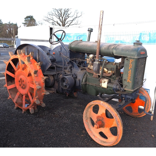 37 - Fordson E27N Tractor, petrol paraffin, engine turns over, steel wheels front and rear, 3 point linka... 