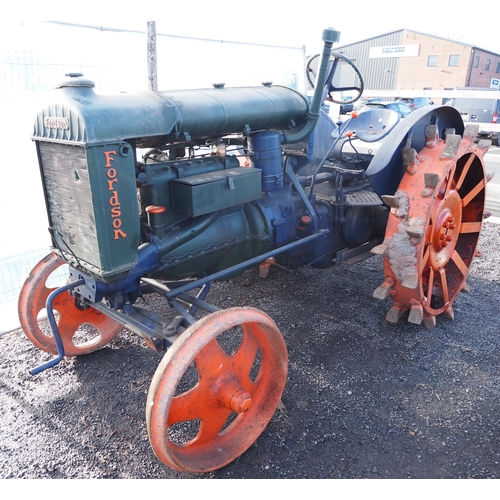 37 - Fordson E27N Tractor, petrol paraffin, engine turns over, steel wheels front and rear, 3 point linka... 
