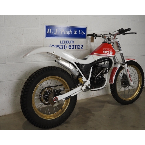 1019 - Montesa Cota 309 trials bike. 1988. 
Frame No. 39M0011342
Engine No. 39M11342
Runs and rides, has ha... 