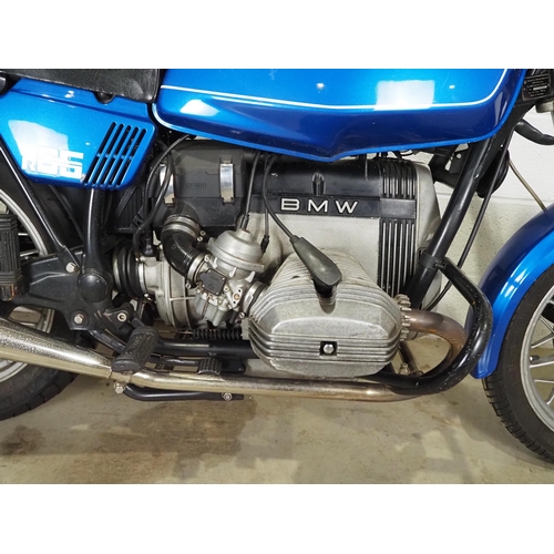 1022 - BMW R65 motorcycle. 1981. 650cc
Frame No. 6314557
Runs and rides, has had a new battery fitted. CAT ... 