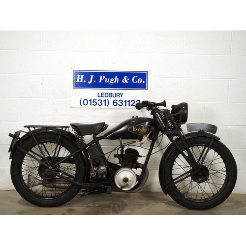 1026 - Excelsior Model 3 motorcycle. 1930. 196cc
Frame No. 01652
Engine No. XZ 2370
Engine turns over. Come... 