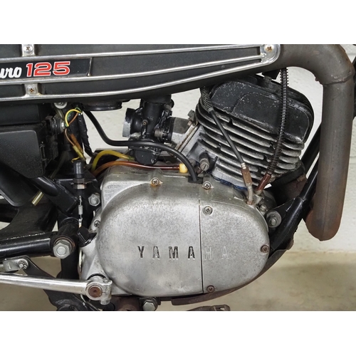 824 - Yamaha Enduro 125 motorcycle. 1973. 125cc
Frame No. 444-008062
Engine No. 444-008062
Engine turns ov... 