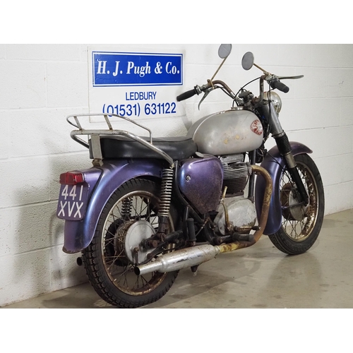 894 - BSA A65 Star motorcycle. 1962. 654cc
Frame No. A50 2355
Engine No. A65 1825
Engine turns over.
Reg. ... 