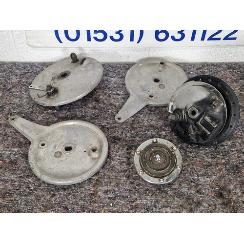 455 - Triumph brake plates, hub and horn