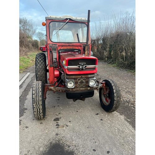 Massey Ferguson 135 tractor, 1968. C /w Duncan cab. Runs and drives ...