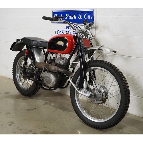 836 - Cotton trials motorcycle. 1964. 250cc. 
Frame no. TC/87
Engine no. 607D/3456
Runs and rides, last ri... 