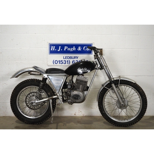 837 - Sprite Special trials motorcycle. 1965. 250cc.
Runs and rides, last ridden in January, 37A Villers e... 