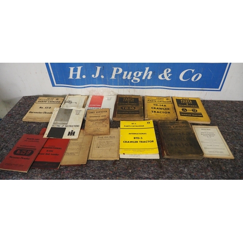 175 - McCormick International parts manuals and operators manuals to include TD9 and TD14