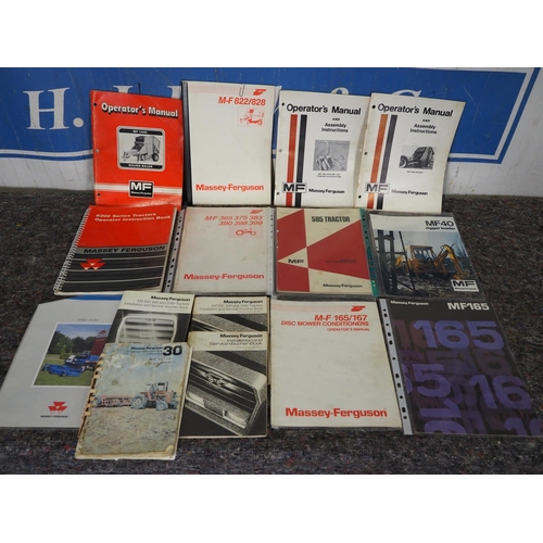 176 - Massey Ferguson operators manuals and sales brochures to include 595 tractor and 560 baler