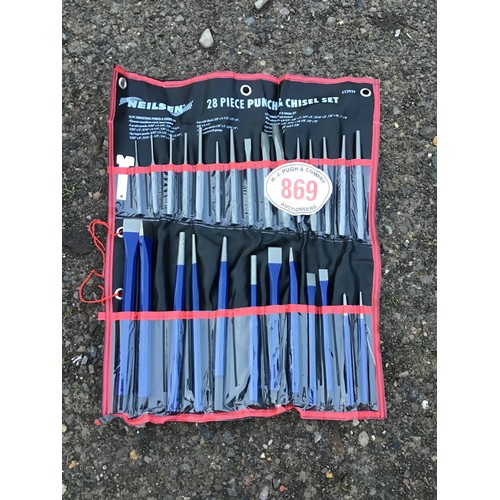 869 - 28 Piece chisel and punch set