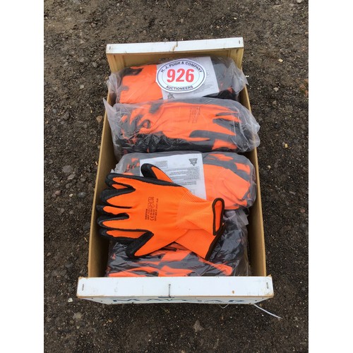 926 - 48 Pairs of polyester/latex gloves XL
