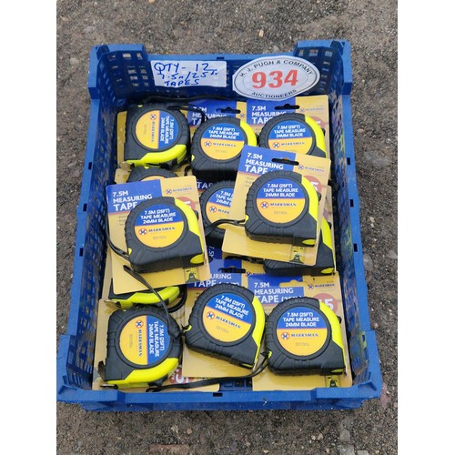 934 - 7.5m/25ft Tape measures - 12