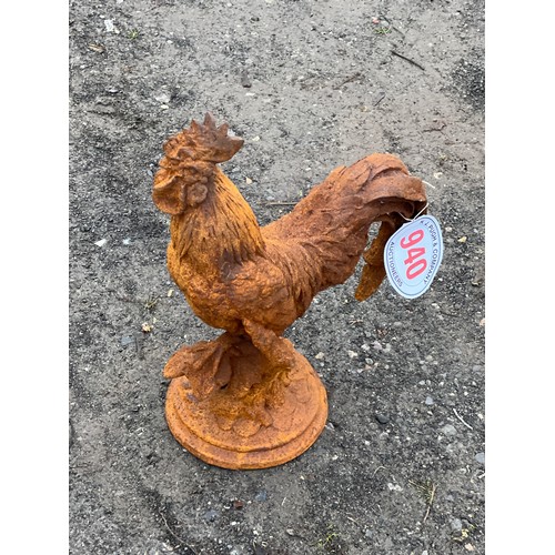 940 - Cast iron cockerel